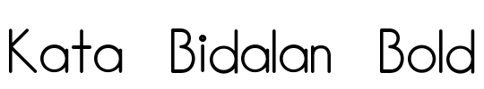 Kata Bidalan Bold Font Image