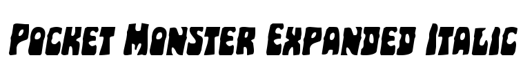 Pocket Monster Expanded Italic