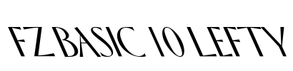 FZ BASIC 10 LEFTY Font Image