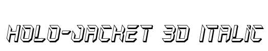 Holo-Jacket 3D Italic Font Image