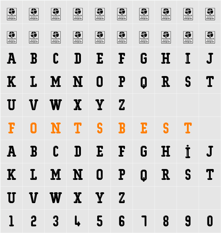 Typo College Shining Demo Character Map