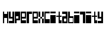 Hyperexcitability Font Image