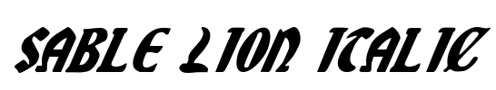 Sable Lion Italic Font Image