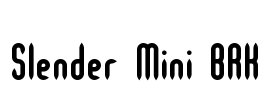Slender Mini BRK Font Image