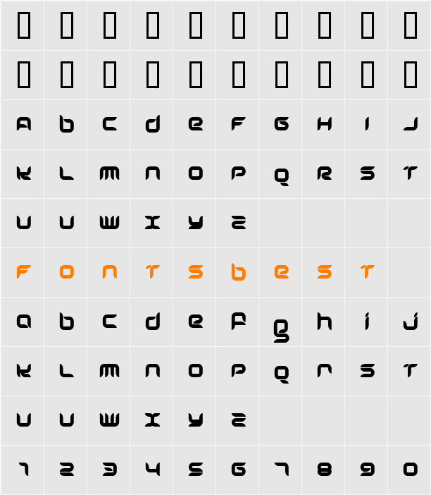 Freshbot Character Map