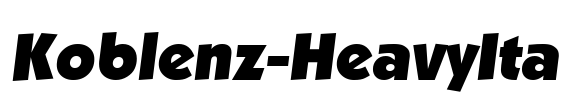 Koblenz-HeavyIta Font Image