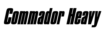Commador Heavy Font Image