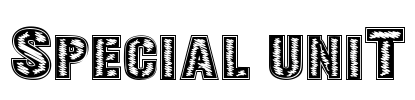 SPECIAL UNIT Font Image