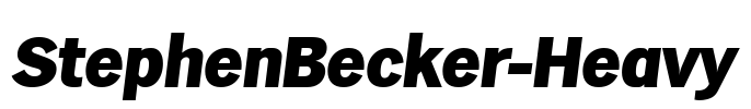 StephenBecker-Heavy Font Image
