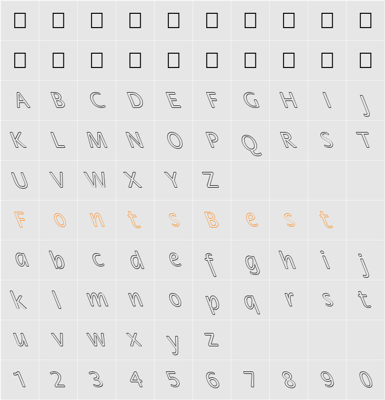 FZ BASIC 17 HOLLOW LEFTY Character Map