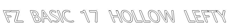 FZ BASIC 17 HOLLOW LEFTY Font Image