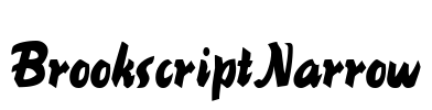 BrookscriptNarrow Font Image