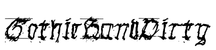 GothicHandDirty Font Image