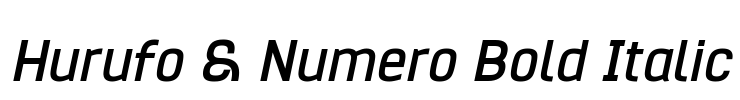 Hurufo & Numero Bold Italic Font Image