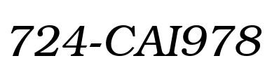 724-CAI978 Font Image