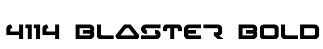 4114 Blaster Bold Font Image