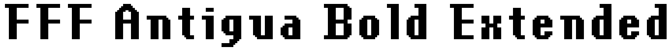 FFF Antigua Bold Extended Font Image