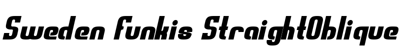 Sweden Funkis StraightOblique Font Image