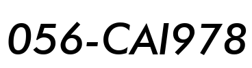 056-CAI978 Font Image