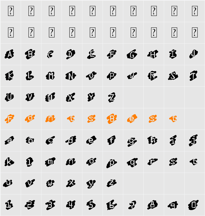 LuckyScratcher Character Map