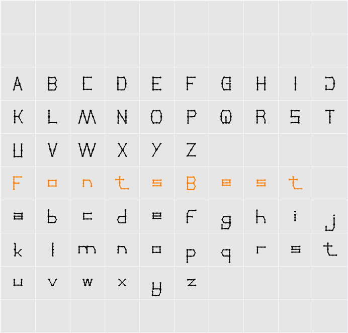 THIN DECORATIVE Character Map