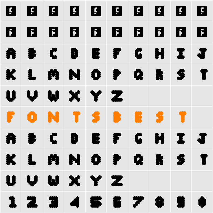 Blobify Character Map