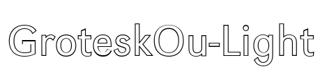 GroteskOu-Light Font Image