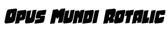 Opus Mundi Rotalic Font Image