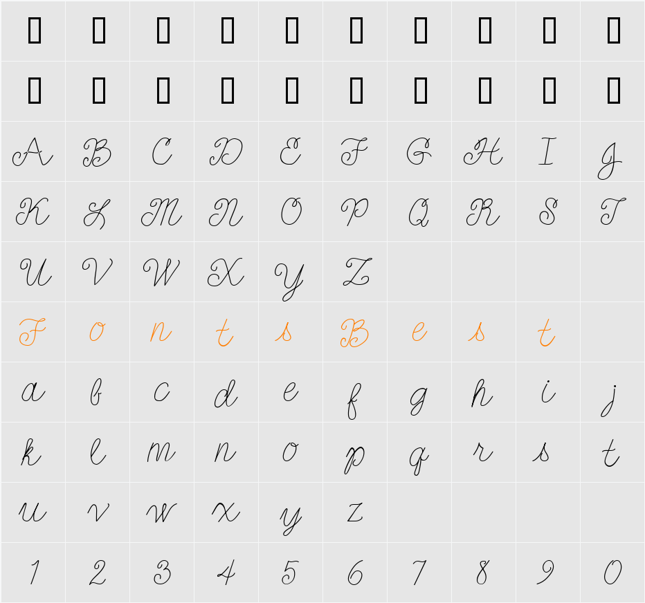 PC Pretty Character Map