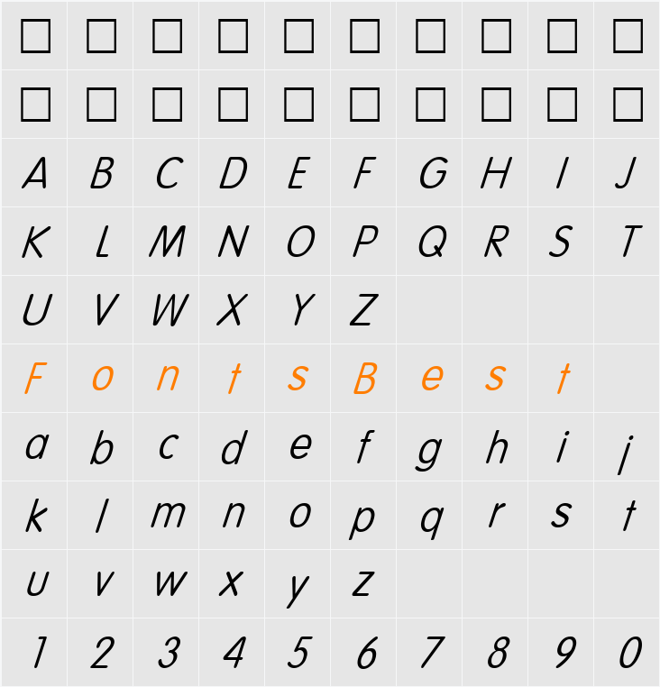 Vogue Character Map