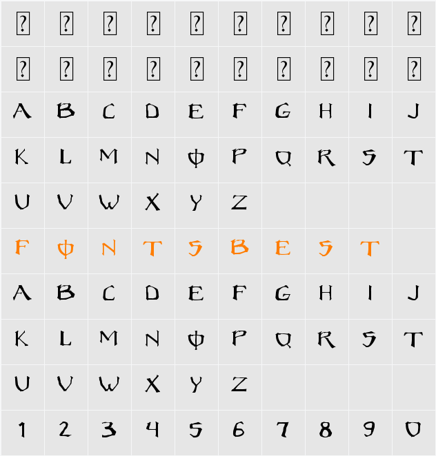 UNLEASH THE BEAST Character Map