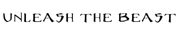 UNLEASH THE BEAST Font Image
