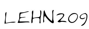 LEHN209 Font Image