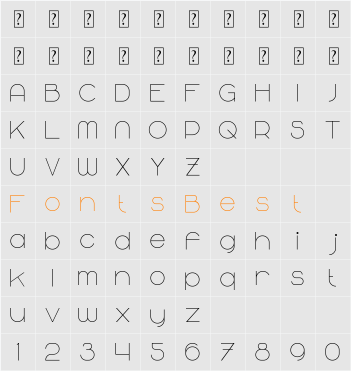 Majoram Serif Character Map