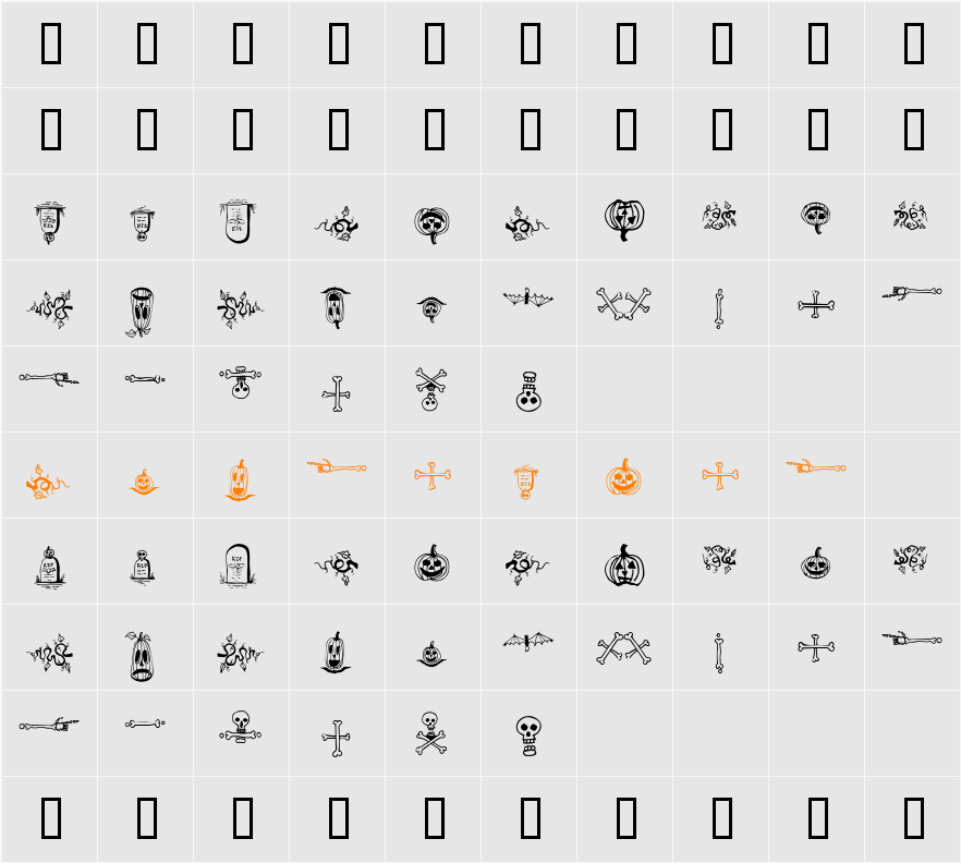 Halloween Borders Character Map