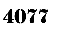4077th Font Image