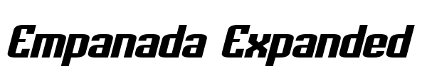 Empanada Expanded Font Image