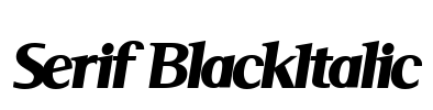 Serif BlackItalic Font Image