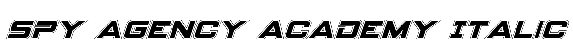 Spy Agency Academy Italic Font Image