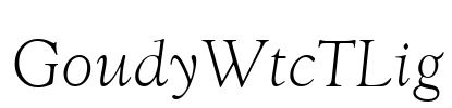 GoudyWtcTLig Font Image