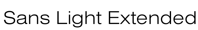 Sans Light Extended Font Image