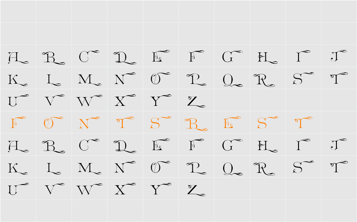 EuclidCP Character Map