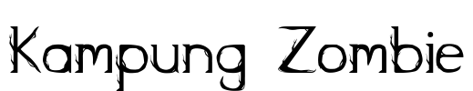 Kampung Zombie Font Image