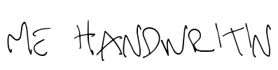 me handwritin Font Image