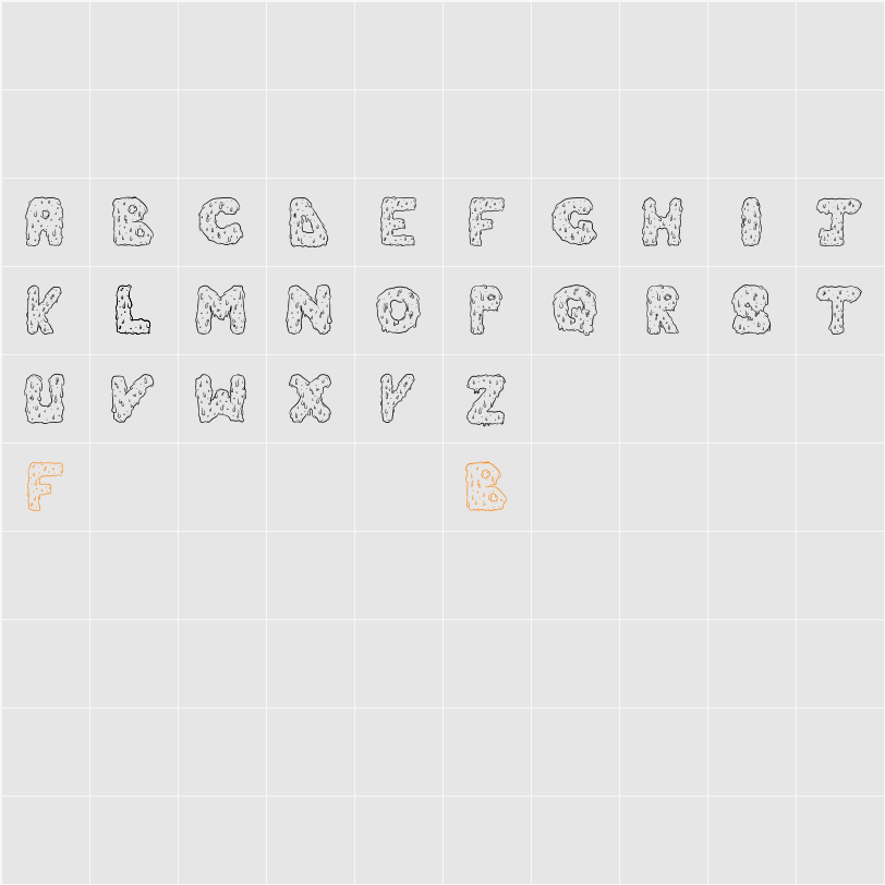 Dripping Cool Character Map