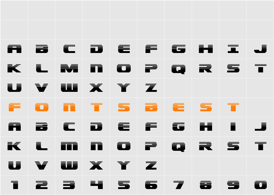 Dekaranger Halftone Character Map