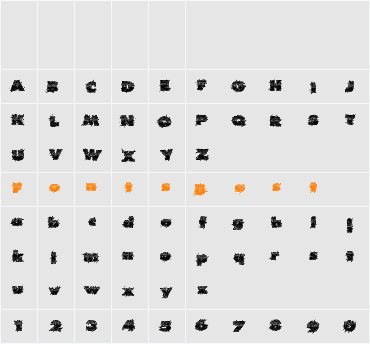 RealHard Character Map