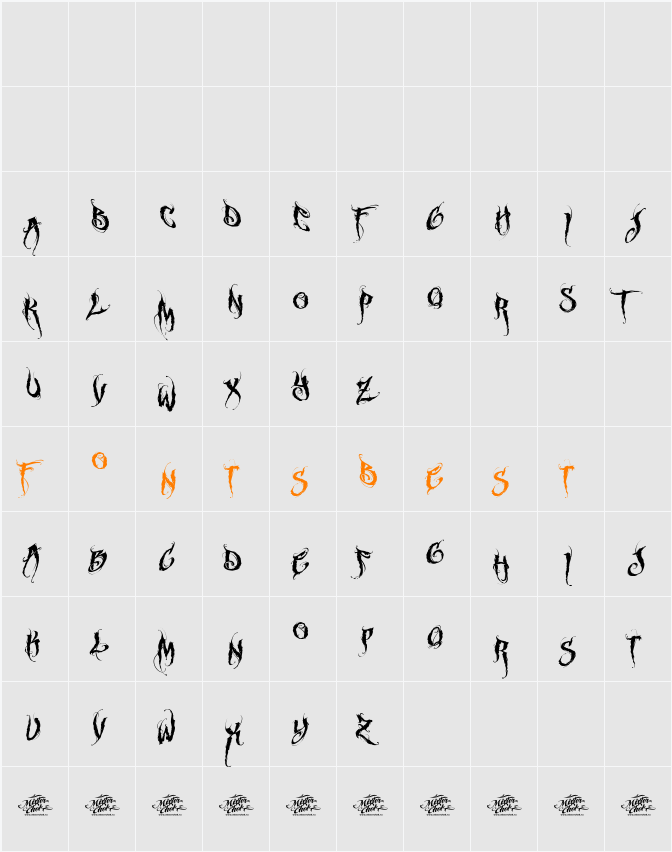 MCF funera Character Map