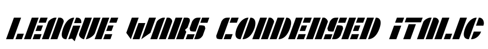 League Wars Condensed Italic