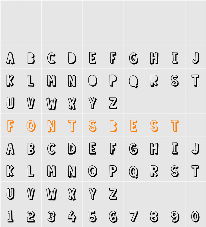 Lazy Sunday Shadow Character Map